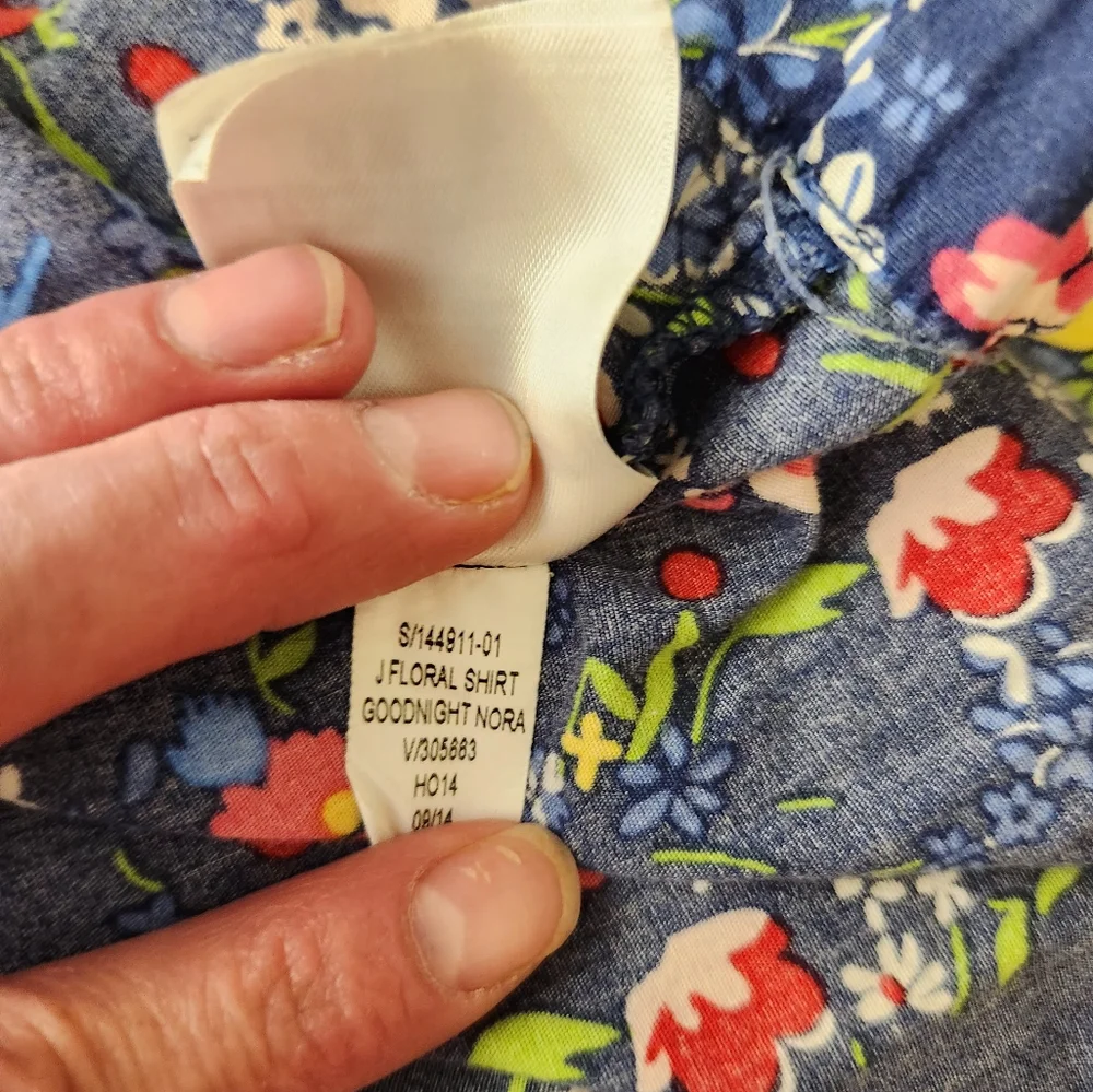 Old Navy Girls Navy Blue Floral Embroidered Fit & Flare Cotton Shirt Kids Dress‎